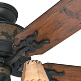 Hunter Adirondack 52-in Brittany Bronze Incandescent Indoor Ceiling Fan with Light, 5-Blade