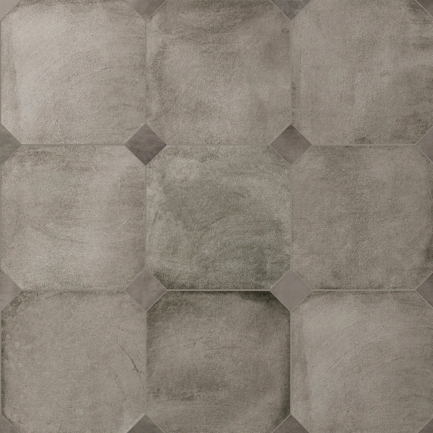 Affinity Tile Laverton Octagon Grafito with Taco Grafito 8-in x 8-in Matte Porcelain Cement look Multi-shaped Floor and Wall Tile product image