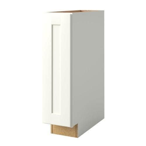 allen + roth Aveley 9-in W x 34.5-in H x 24-in D Linen Maple Door Base Semi-Custom Cabinet