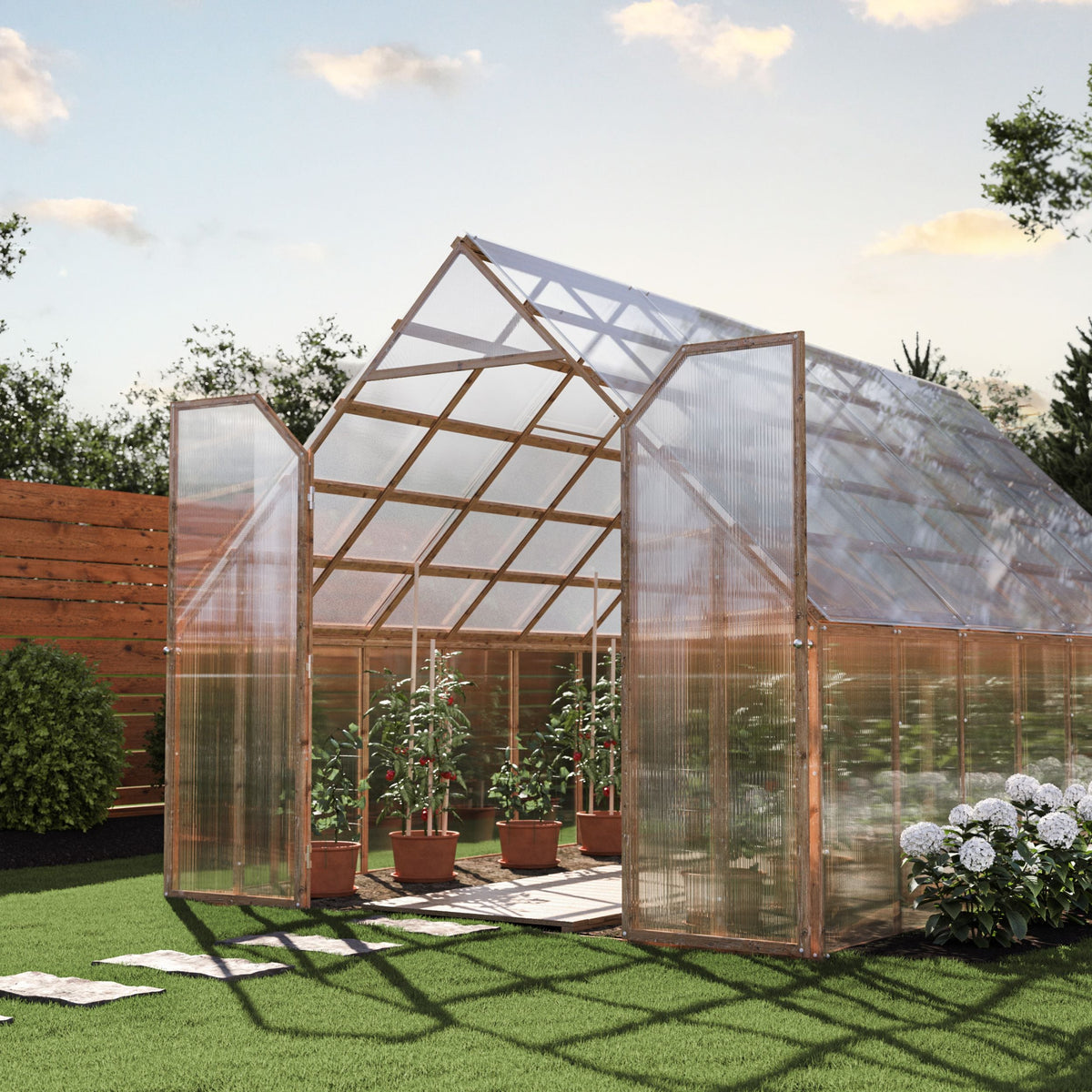 AmeriLux International MultiLite 4-ft x 8-ft Ribbed Clear Polycarbonate Roof Panel, Multi-Wall, 6mm