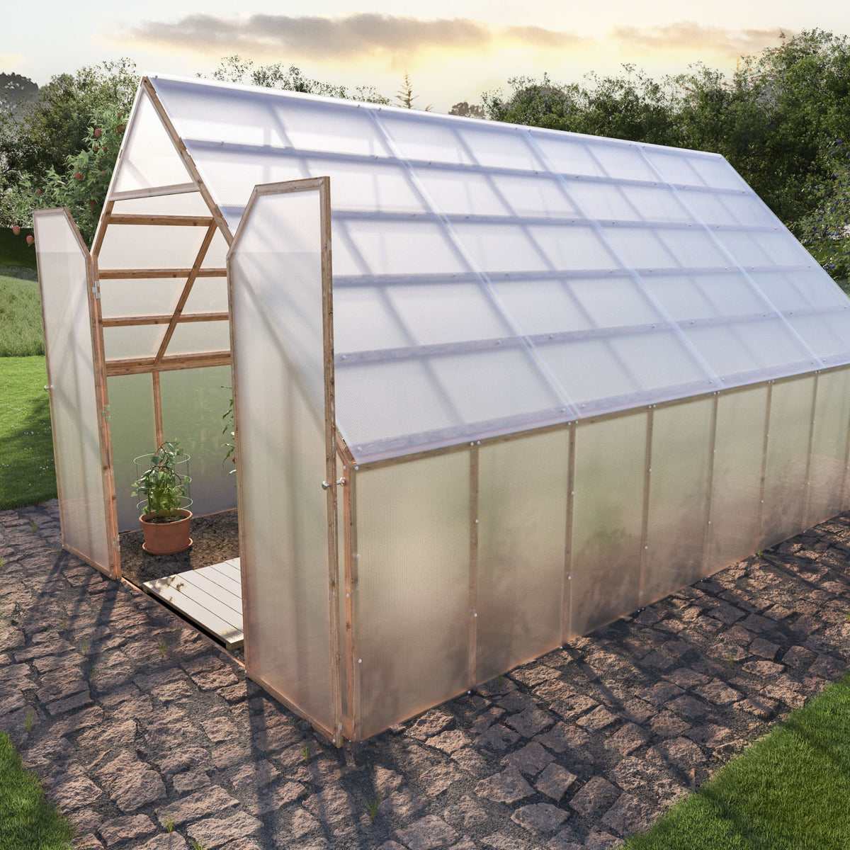 AmeriLux International MultiLite 4-ft x 8-ft Ribbed Diffused Polycarbonate Roof Panel, 6mm