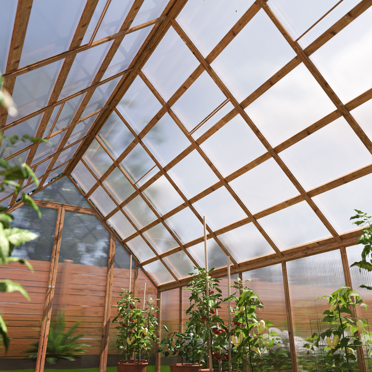 AmeriLux International MultiLite 4-ft x 8-ft Ribbed Clear Polycarbonate Roof Panel, Multi-Wall, 6mm