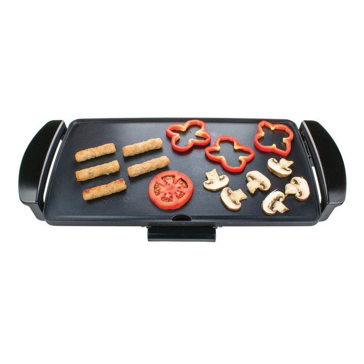 27 sq. in. Black Nonstick Electric Griddle with Drip Pan