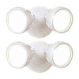 Twin-Head White Integrated LED Outdoor Security Round LED Flood Light