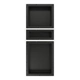 Redi Niche 16 in. x 40 in. Triple Shower Niche Set in Black - Super Arbor