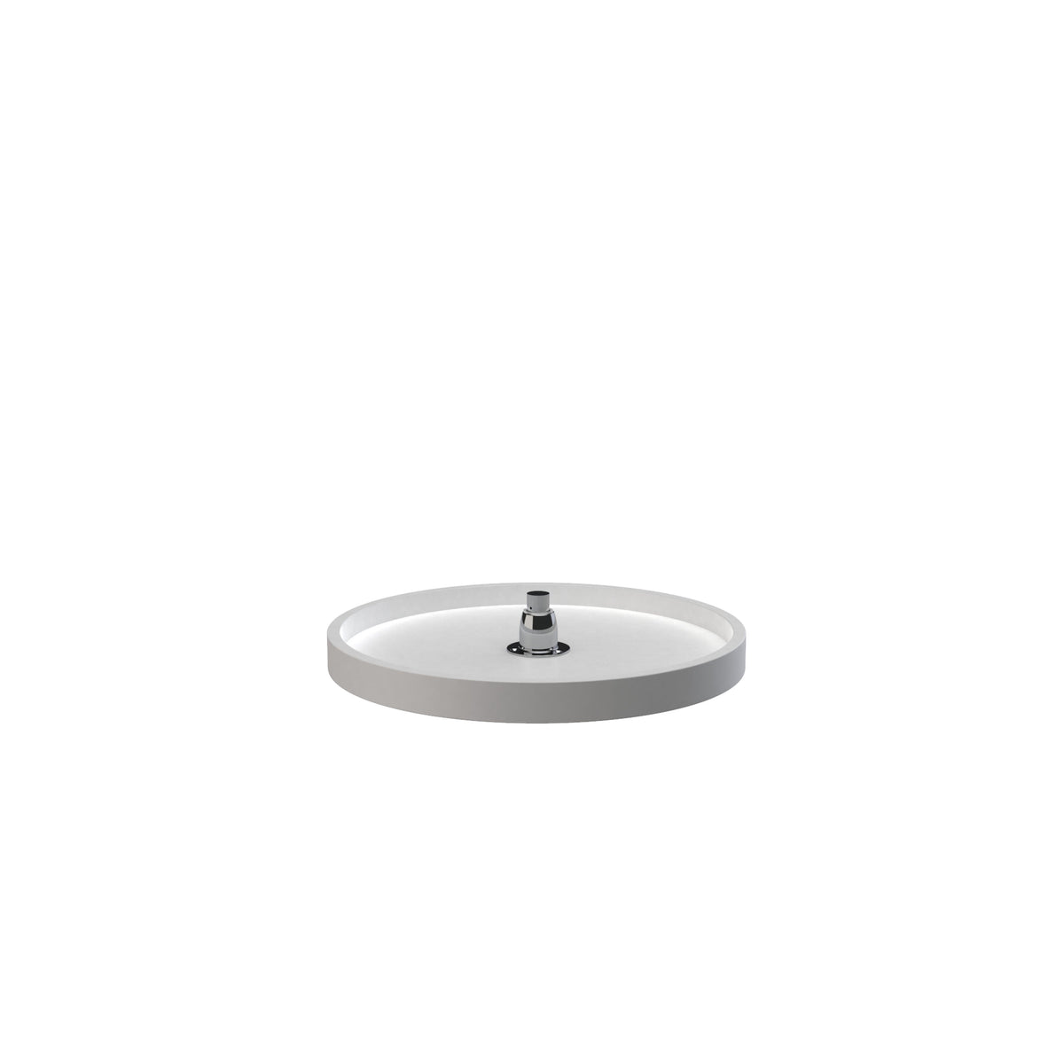 Rev-A-Shelf 18-in White Polymer Full-Circle Lazy Susan, Bottom-Mount