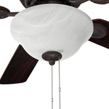 Harbor Breeze Mayfield 44-in Bronze LED Indoor Flush Mount Ceiling Fan with Light (5-Blade)