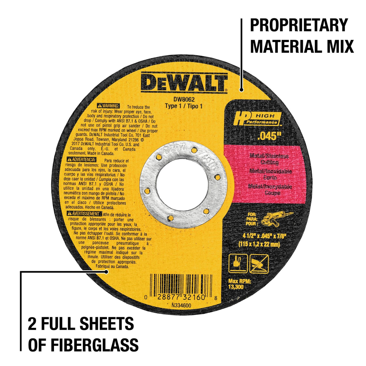 DEWALT Aluminum Oxide 4.5-in 60-Grit Grinding Wheel