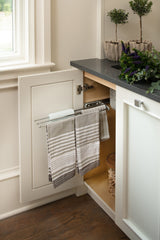 Rev-A-Shelf 5-in W x 1.25-in H Metal Pull-Out Cabinet-Mount Towel Holder, Chrome
