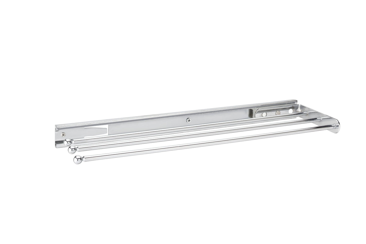Rev-A-Shelf 5-in W x 1.25-in H Metal Pull-Out Cabinet-Mount Towel Holder, Chrome