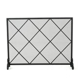 Howell Modern Gold Single Panel Iron Fire Screen - Super Arbor