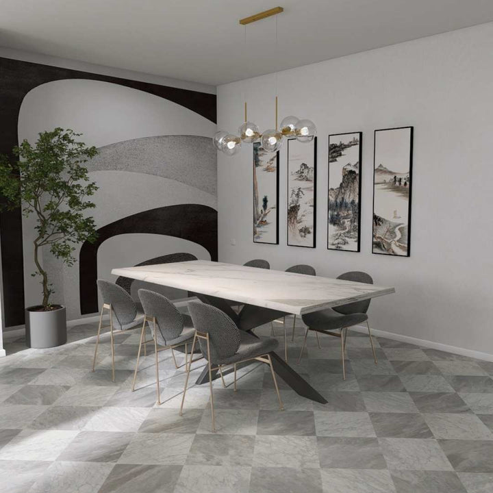 The Tile Life Checkmate Versilis Grey 12-in x 12-in Honed Natural stone Marble Marble look Floor and Wall Tile product image