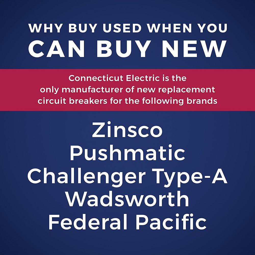 New VPKUBIZ Thick 100 Amp 1-1/2 in 2-Pole Zinsco QC2100 Replacement Circuit Breaker - Super Arbor