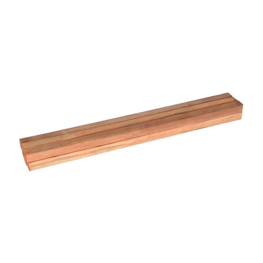 2 in. x 2 in. x 3 ft. Cedar Square End Baluster (6-Pack) - Super Arbor