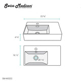 Swiss Madison St. Tropez Vessel Sink in Glossy White
