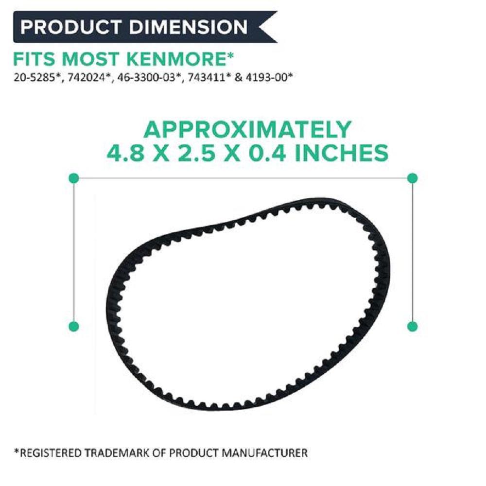 CB1 Belts Replacement for Kenmore Compatible with Part 20-5285, 742024, 46-3300-03 and 743411 (2-Pack) - Super Arbor