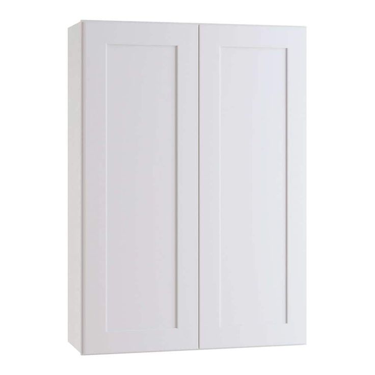 Home Decorators Collection Newport 27 in. W x 12 in. D x 36 in. H Assembled Plywood Wall Kitchen Cabinet in Pacific White with Soft Close