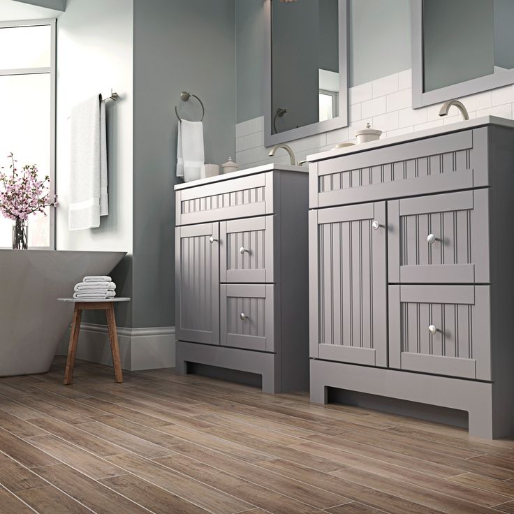 Style Selections Woods Natural 6-in x 24-in Glazed Porcelain Wood Look Floor Tile