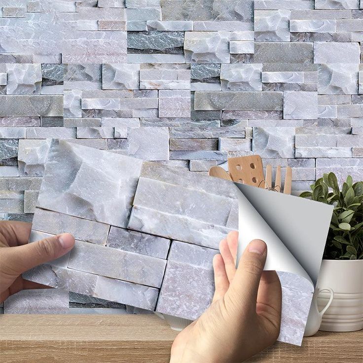 9pcs 3D Self Adhesive Kitchen Wall Tiles Bathroom Mosaic Tile Sticker 20*10cm