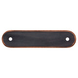 3 in. (76mm) Center-to-Center Venetian Bronze with Copper Highlights Oval Drawer Pull Backplate - Super Arbor