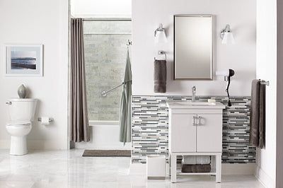Moen Voss 24-in Brushed Nickel Wall Mount Single Towel Bar