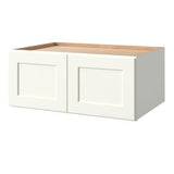 allen + roth Aveley 36-in W x 15.125-in H x 12-in D Linen Maple Door Wall Semi-Custom Cabinet