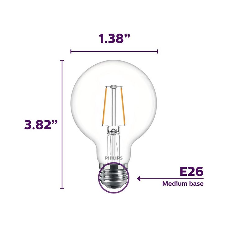 Philips 60-Watt Equivalent G25 Dimmable LED Light Bulb Clear Daylight (8-Pack)