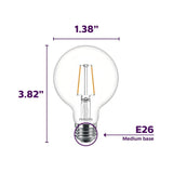 Philips 60-Watt Equivalent G25 Dimmable LED Light Bulb Clear Daylight (8-Pack)