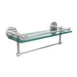 16 in. L  x 5 in. H  x 5 in. W Clear Glass Bathroom Shelf with Towel Bar in Oil Rubbed Bronze - Super Arbor