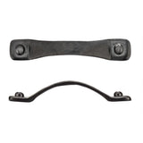 5-1/16 in. (128 mm) Center-to-Center Matte Black Forged Iron Traditional Barn Door Pull - Super Arbor