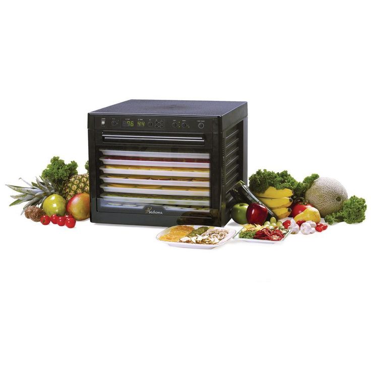 Sedona Rawfood 9-Tray Black Food Dehydrator with Temperature Control
