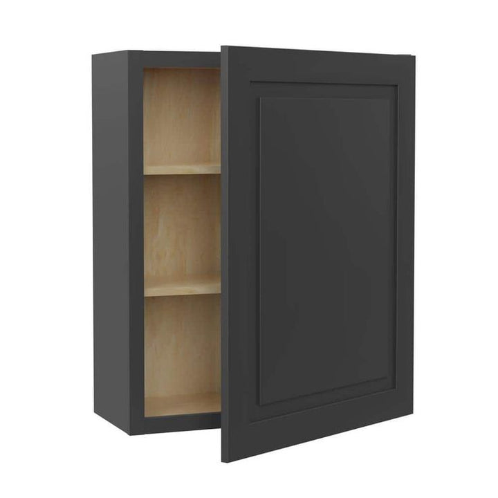 Home Decorators Collection Grayson 21 in. W x 12 in. D x 30 in. H Assembled Plywood Wall Kitchen Cabinet in Deep Onyx with Soft Close