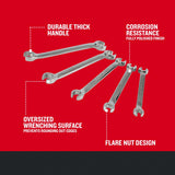 CRAFTSMAN 5-Piece 6-Point Metric Flare Nut Open-End Wrench Set with Hard Case