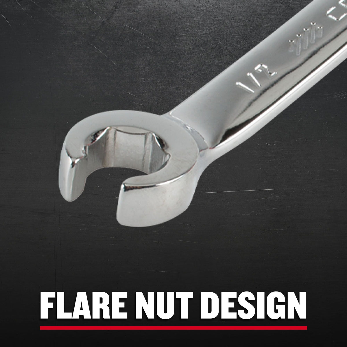 CRAFTSMAN 5-Piece 6-Point Standard (SAE) Flare Nut Open-End Wrench Set, Includes Hard Case
