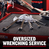 CRAFTSMAN 5-Piece 6-Point Standard (SAE) Flare Nut Open-End Wrench Set, Includes Hard Case