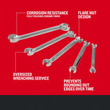 CRAFTSMAN 5-Piece 6-Point Standard (SAE) Flare Nut Open-End Wrench Set, Includes Hard Case