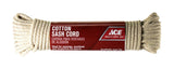 Ace 1/4 in. D x 50 ft. L White Solid Braided Cotton Cord