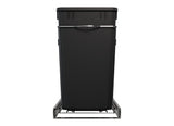 Rev-A-Shelf 27-Quart Plastic Soft-Close Dual Pull-Out Trash Can, Chrome Frame