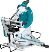 Makita 15 Amp 12 in. Dual-Bevel Sliding Compound Miter Saw with Laser + Bonus Pneumatic 2 in. 18-Gauge Brad Nailer