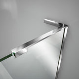 Prism Plus 40 in. x 40 in. x 74.75 in. Semi-Frameless Neo-Angle Hinged Shower Enclosure in Brushed Nickel with Base - Super Arbor