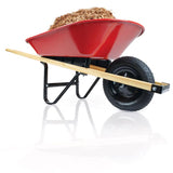 Ace Steel Residential Wheelbarrow, 4 cu. ft., Pneumatic Tire, Red
