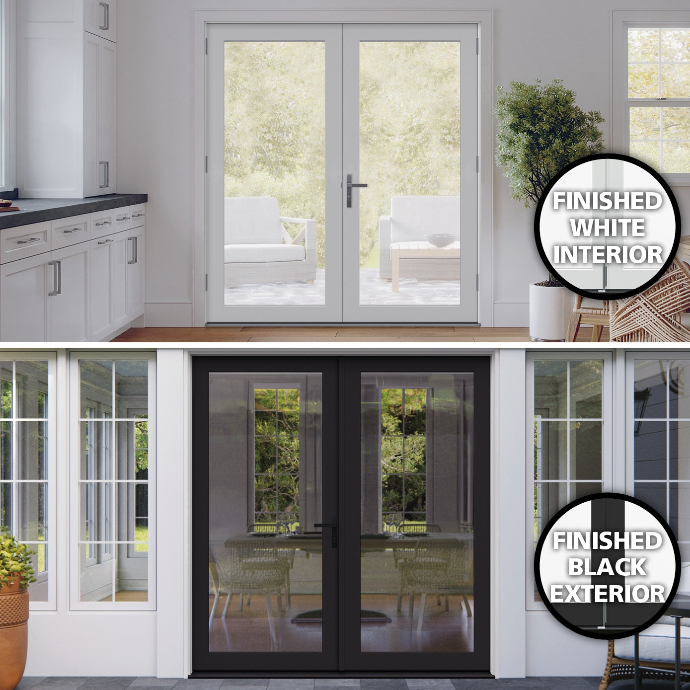 JELD-WEN 72-in x 80-in Fiberglass French, Left-hand inswing – additional view 2
