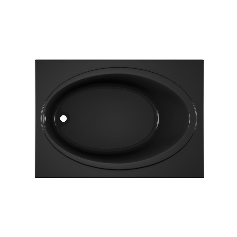 NOVA 60 in. x 42 in. Acrylic Rectangular Drop-in Bathtub in Black - Super Arbor