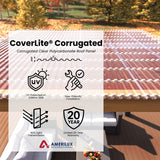 AmeriLux International CoverLite 2.16-ft x 12-ft Corrugated Clear Polycarbonate Roof Panel