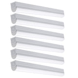 2 ft. 20-Watt Equivalent 900 Lumens Integrated LED White Strip Light Fixture 4000K Linkable Plug-in Direct Wire (6-Pack) - Super Arbor