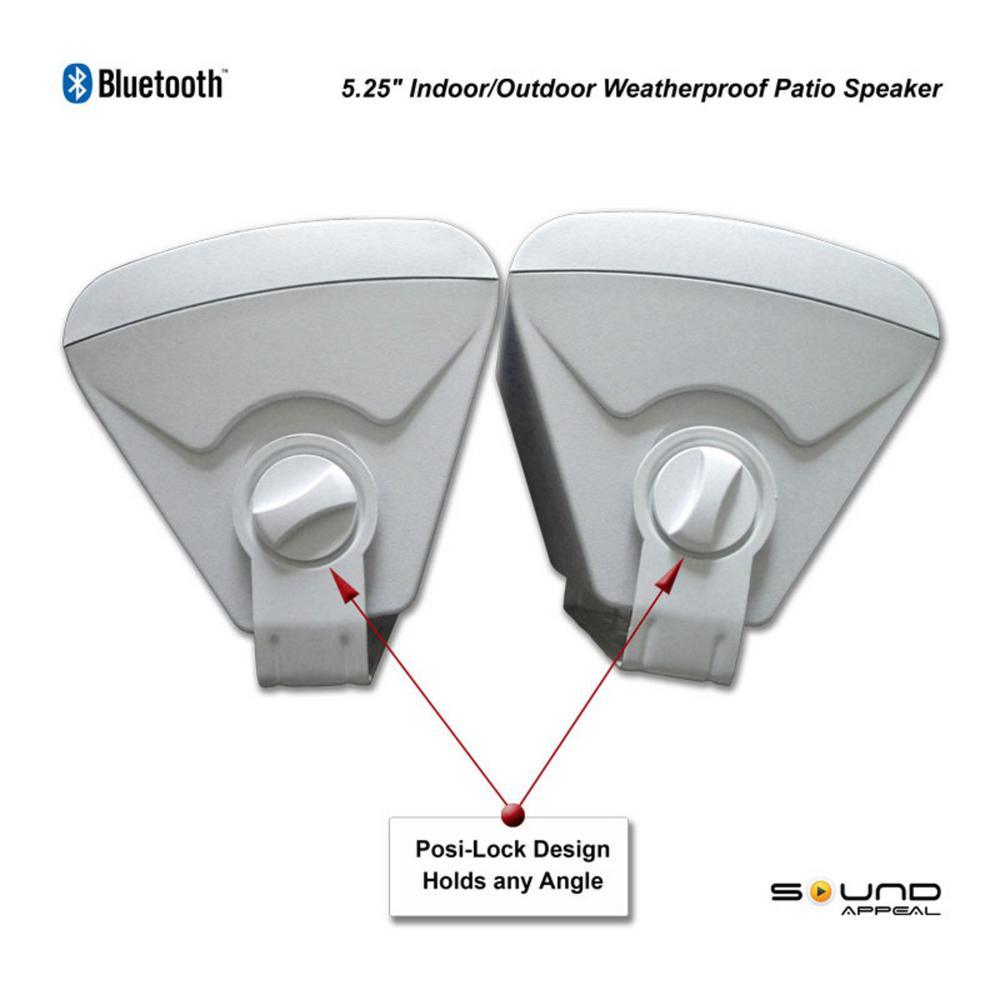 Bluetooth BT Blast 5.25 Indoor/Outdoor Weatherproof Patio Speakers (White- Pair) - Super Arbor