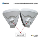 Bluetooth BT Blast 5.25 Indoor/Outdoor Weatherproof Patio Speakers (White- Pair) - Super Arbor