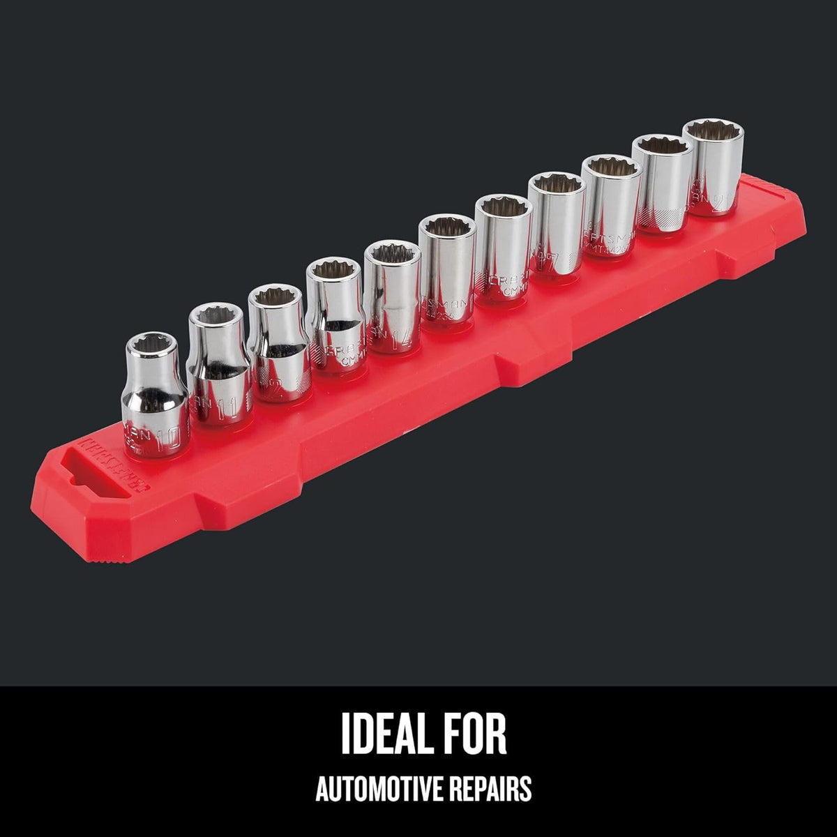 CRAFTSMAN 11-Piece Metric 1/2-in Drive 12-Point Shallow Socket Set
