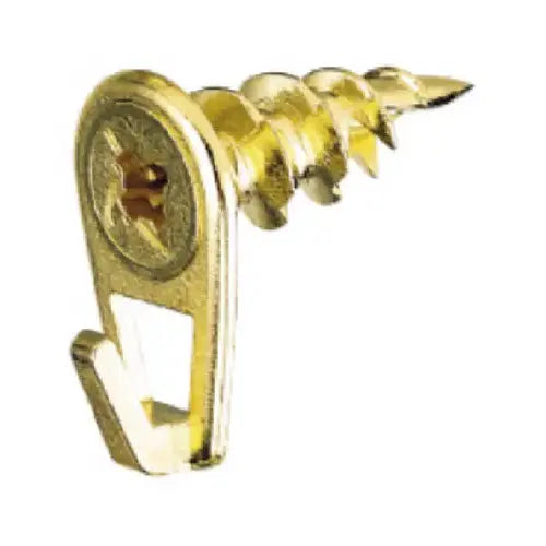 Hillman WallDriller Brass-Plated Gold Drywall Picture Hook, 50 lb, 2 Pack