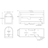 Chadwick Nickel Accents Black Post Mount Mailbox - Super Arbor